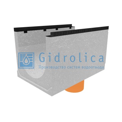 Лоток водоотводный бетонный коробчатый (СО-500мм), с водосливом КUв 100.65(50).60(51) - BGМ, № 30-0