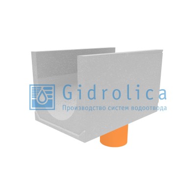 Лоток водоотводный бетонный коробчатый (СО-500мм), с водосливом КUв 100.65(50).60(51) - BGU-XL, № 30-0