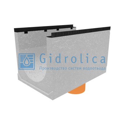 Лоток водоотводный бетонный коробчатый (СО-500мм), с водосливом КUв 100.65(50).62,5(53,5) - BGМ, № 35-0