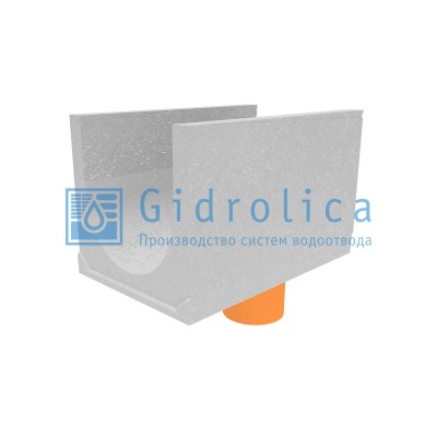 Лоток водоотводный бетонный коробчатый (СО-500мм), с водосливом КUв 100.65(50).62,5(53,5) - BGU-XL, № 35-0