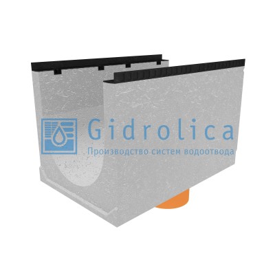 Лоток водоотводный бетонный коробчатый (СО-500мм), с водосливом КUв 100.65(50).65(56) - BGМ, № 40-0