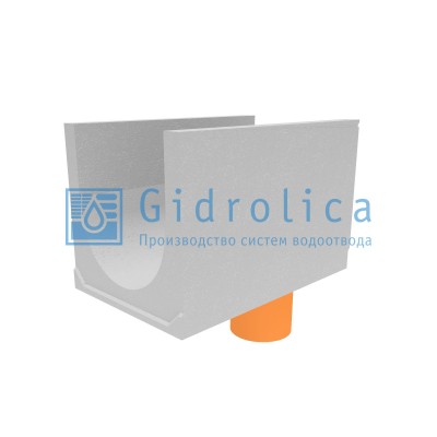 Лоток водоотводный бетонный коробчатый (СО-500мм), с водосливом КUв 100.65(50).65(56) - BGU-XL, № 40-0