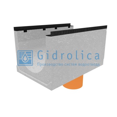 Лоток водоотводный бетонный коробчатый (СО-500мм), с водосливомКUв 100.65(50).55(46) - BGМ, № 20-0