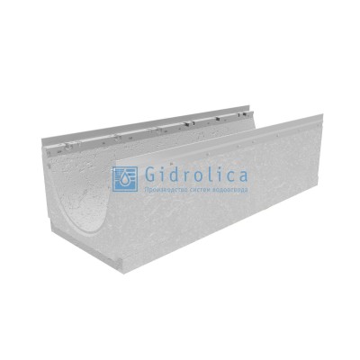Лоток водоотводный бетонный коробчатый (СО200 мм), с оцинкованной насадкой, с уклоном 0,5% КUу 100.26,3 (20).25,5(20) - BGU-Z, № -6
