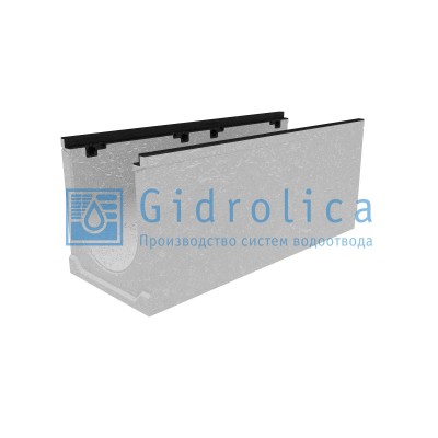 Лоток водоотводный бетонный коробчатый (СО300 мм), с чугунной насадкой, с уклоном 0,5% КUу 100.39,9 (30).42(35) - BGZ-S, № 5