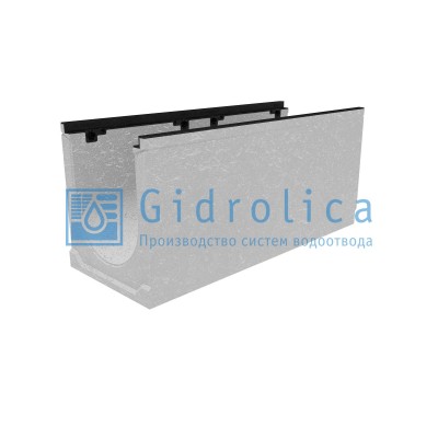 Лоток водоотводный бетонный коробчатый (СО300 мм), с чугунной насадкой, с уклоном 0,5% КUу 100.39,9 (30).44,5(37,5) - BGZ-S, № 10