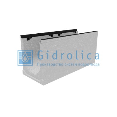 Лоток водоотводный бетонный коробчатый (СО300 мм), с чугунной насадкой, с уклоном 0,5% КUу 100.39,9 (30).47(40) - BGZ-S, № 15