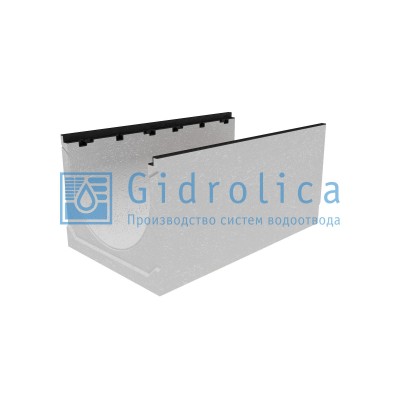 Лоток водоотводный бетонный коробчатый (СО500 мм), с чугунной насадкой, с уклоном 0,5% КUу 100.60,3 (50).48,5(39,5) - BGZ-S, № 7