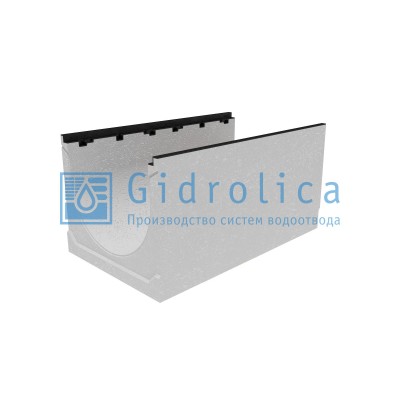 Лоток водоотводный бетонный коробчатый (СО500 мм), с чугунной насадкой, с уклоном 0,5% КUу 100.60,3 (50).51,5(42,5) - BGZ-S, № 13