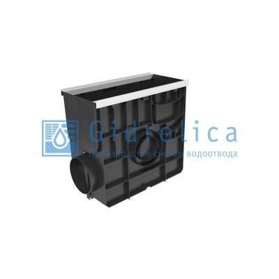 Пескоуловитель Gidrolica Standart Plus ПУ-20.24,6.46 - пластиковый универсальный для лотков пластиковых DN150 и DN200 (усиленный)